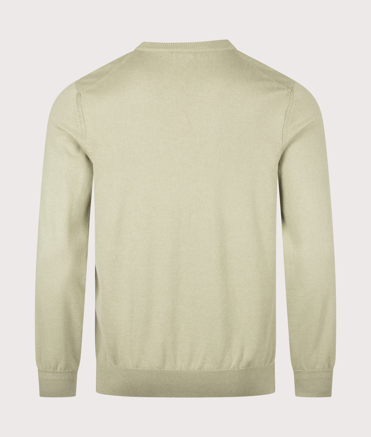 BOSS Regular Fit Kanovano Knitted Jumper in Open Green at EQVVS Menswear. Back shot.
