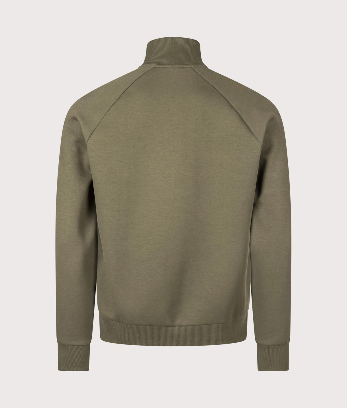 BOSS Regular Fit Skaz Track Top in Open Green at EQVVS Menswear. Back shot.