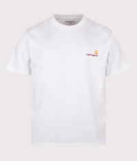 Loose Fit American Script T-Shirt: 02XX White 