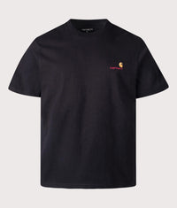 Loose Fit American Script T-Shirt: 89XX Black 