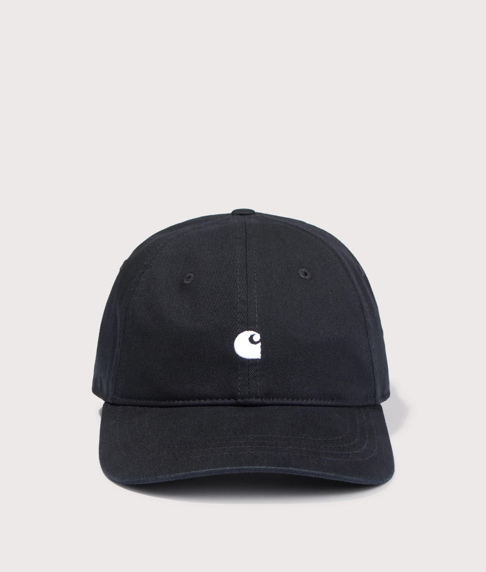 Madison Logo Cap in Leather/Black | Carhartt WIP | EQVVS | Front shot 