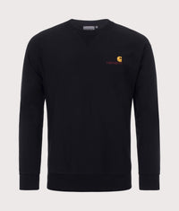 Relaxed Fit American Script Sweatshirt: 89XX Black 