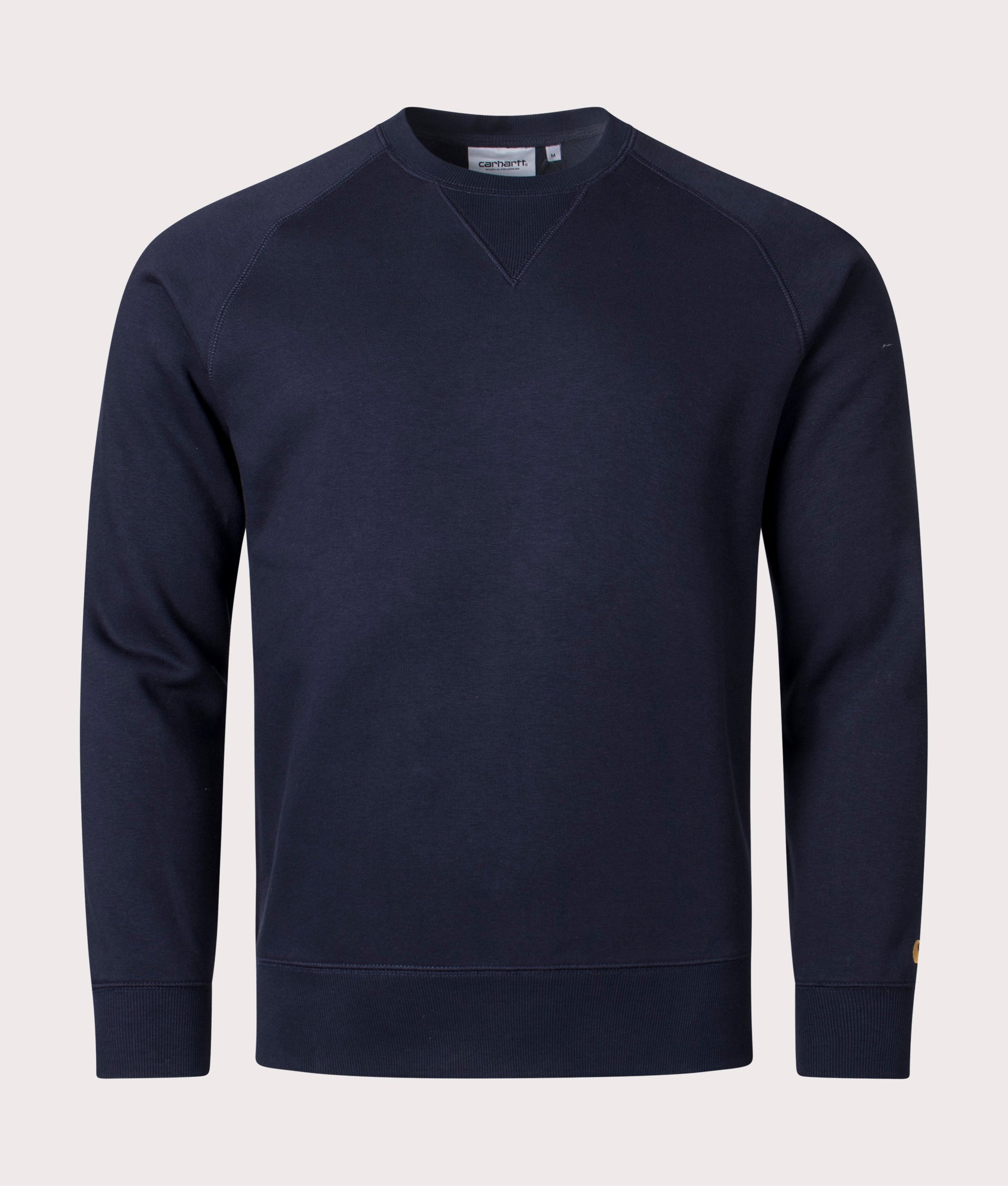 Carhartt-WIP-Chase-Sweatshirt-Navy-Gold-EQVVS-Front-Picture