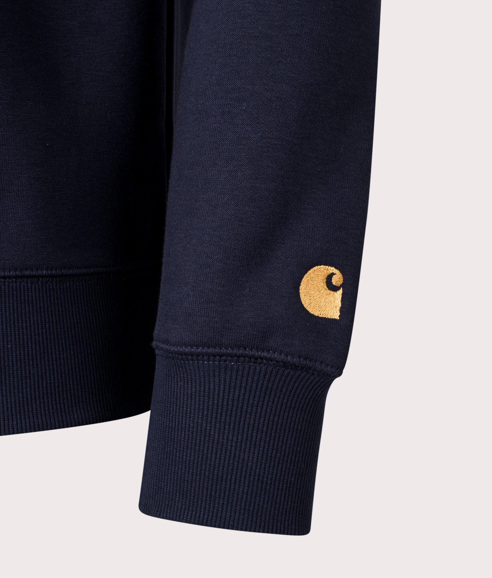 Carhartt-WIP-Chase-Sweatshirt-Navy-Gold-EQVVS-Detail-Picture
