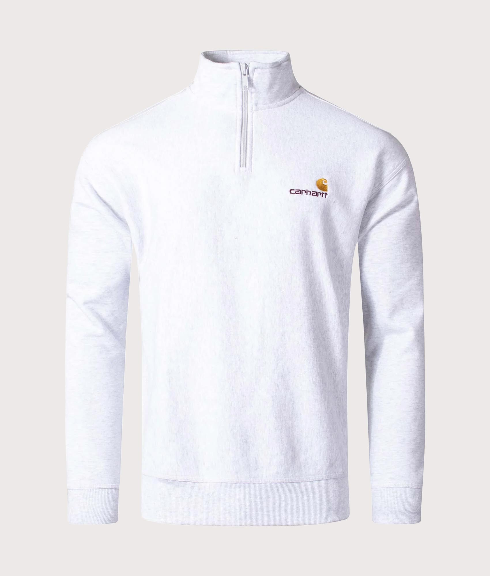 Relaxed-Fit-Quarter-Zip-American-Script-Sweatshirt-Ash-Heather-Carhartt-WIP-EQVVS