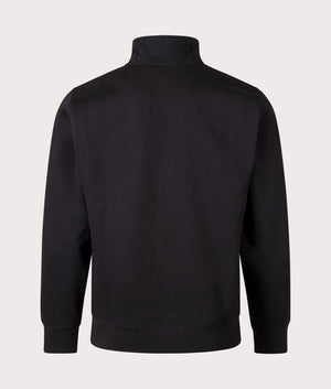 Quarter Zip Chase Sweatshirt in Black by Carhartt WIP. EQVVS Back Angle Shot.