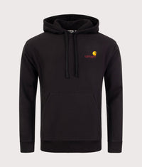 Relaxed Fit American Script Hoodie: 89XX Black 