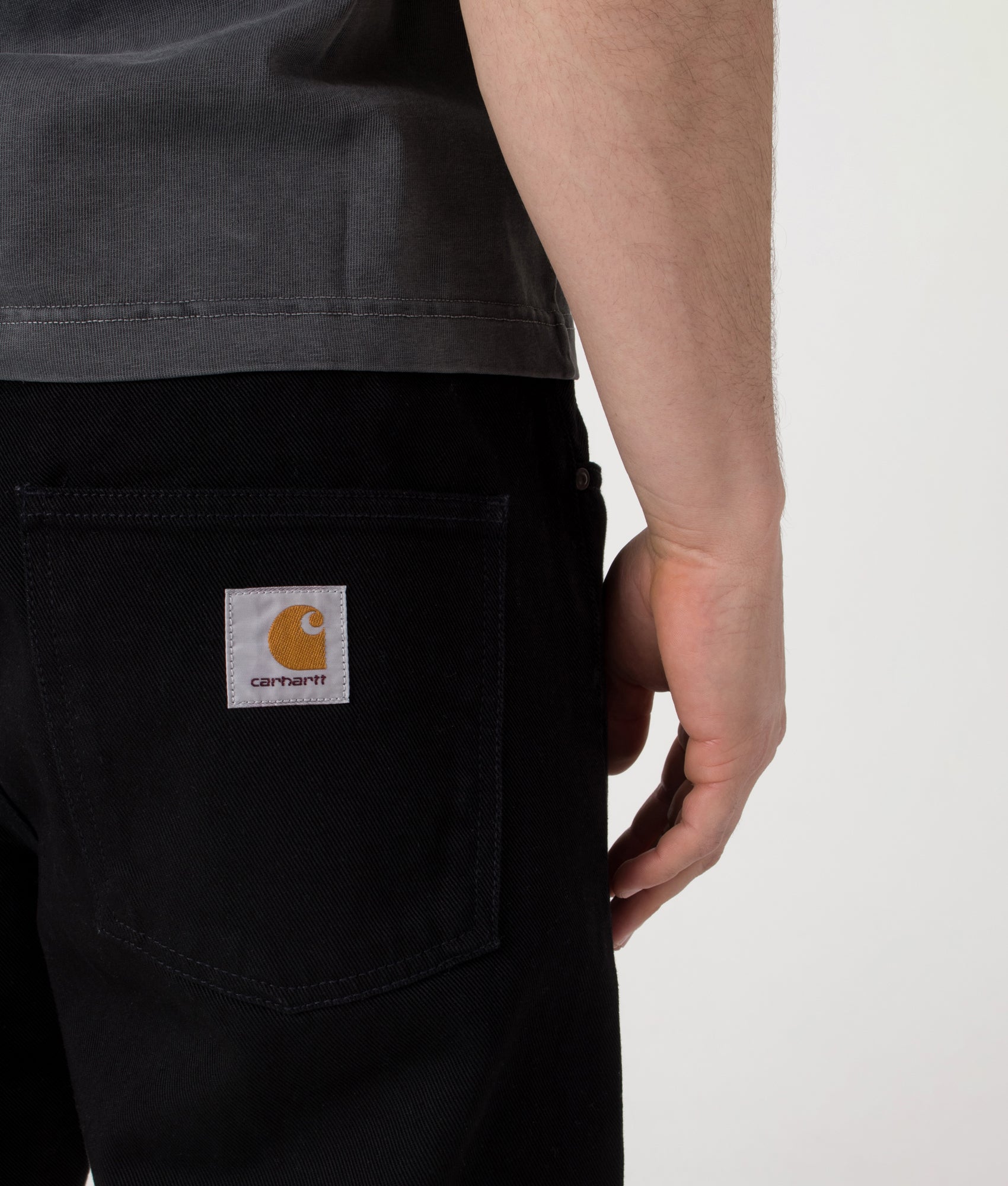 Relaxed Fit Newel Jeans. Shot by EQVVS. Detail shot.