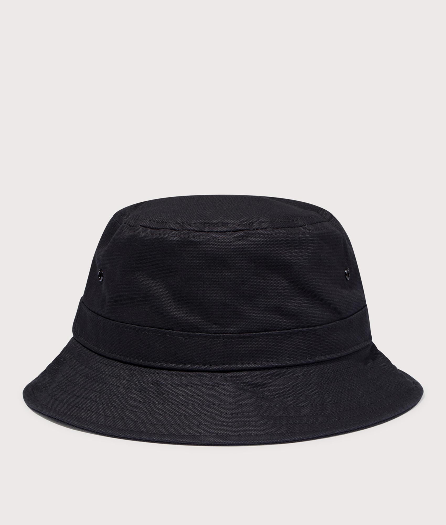 Script Bucket Hat in Black/White. 100% Cotton | Carhartt WIP | EQVVS | Back shot 