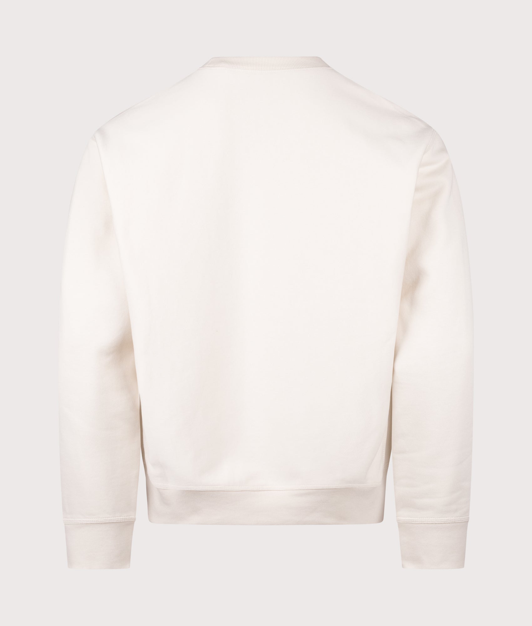 Carhartt WIP staple, the Relaxed Fit American Script Sweatshirt in Natural at EQVVS Menswear. Back shot.