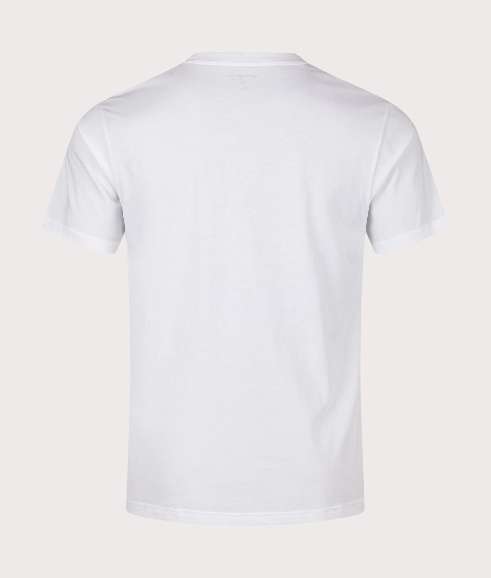 Carhartt WIP 2 Pack T-Shirt in White at EQVVS Menswear. Back shot.