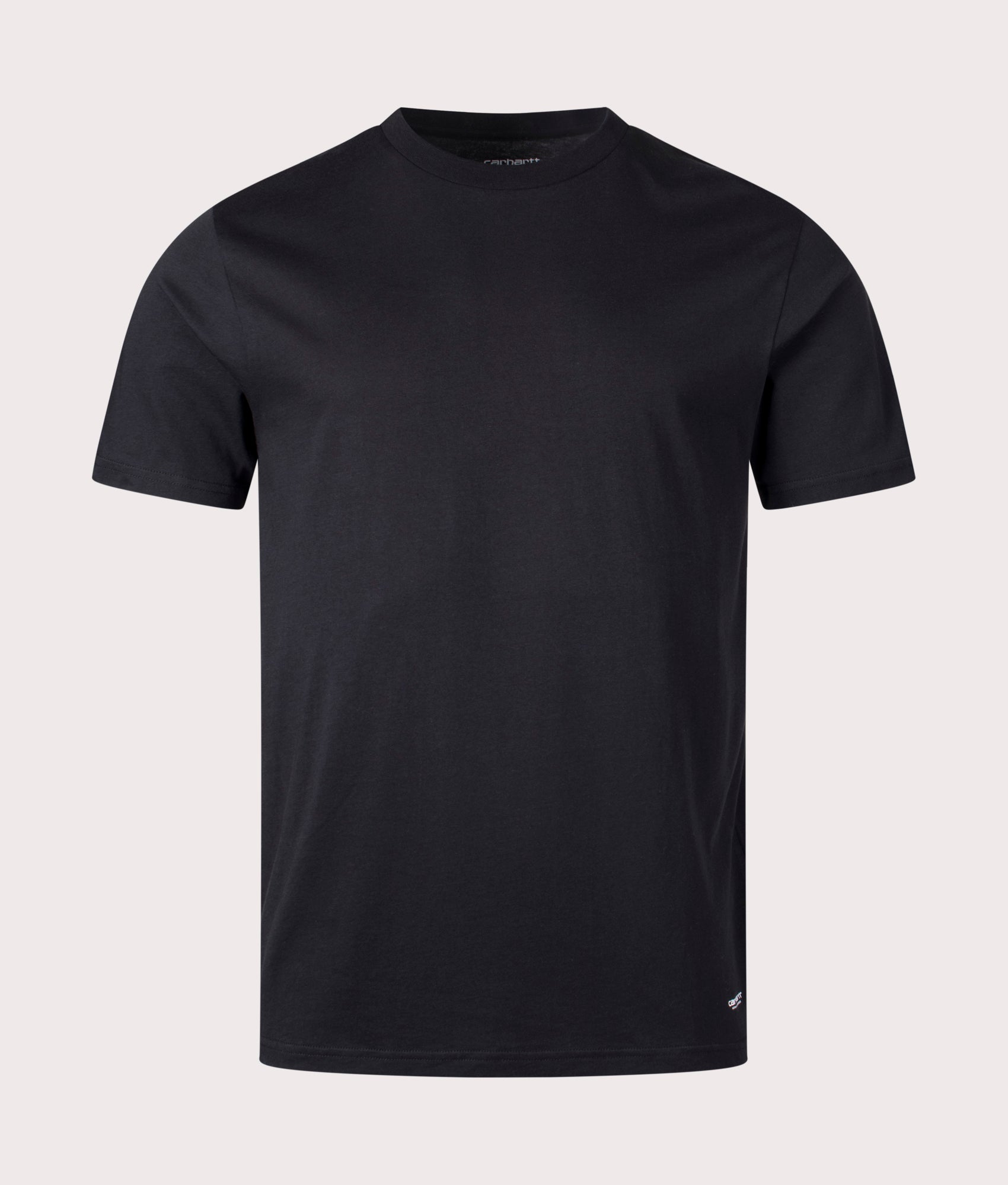Carhartt WIP Two Pack Crew Neck T-Shirt in Black for men at EQVVS Front Shot