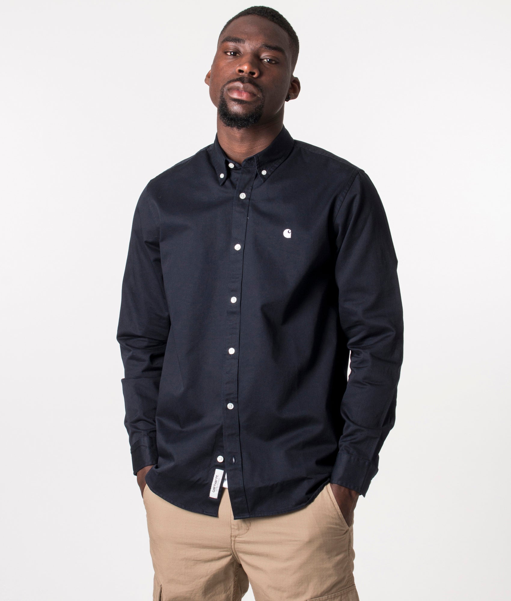 Madison-Shirt-Dark-Navy/White-Carhartt-WIP-EQVVS