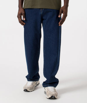 Carhartt WIP Relaxed Fit Landon Jeans in Blue Stone Wash Front Front at EQVVS