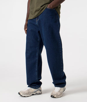 Carhartt WIP Relaxed Fit Landon Jeans in Blue Stone Wash Angle at EQVVS