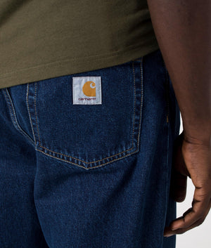 Carhartt WIP Relaxed Fit Landon Jeans in Blue Stone Wash Detail at EQVVS