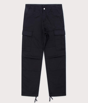 Regular-Cargo-Pants-89GD-Black-Carhartt-WIP-EQVVS-Front-Image flat lay front image