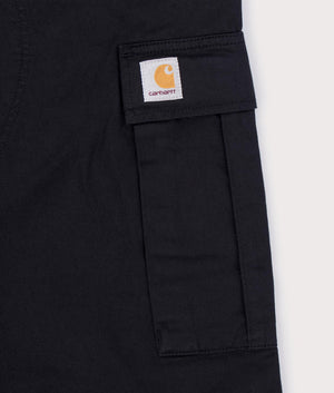 Regular-Cargo-Pants-89GD-Black-Carhartt-WIP-EQVVS-Front-Image flat lay logo image