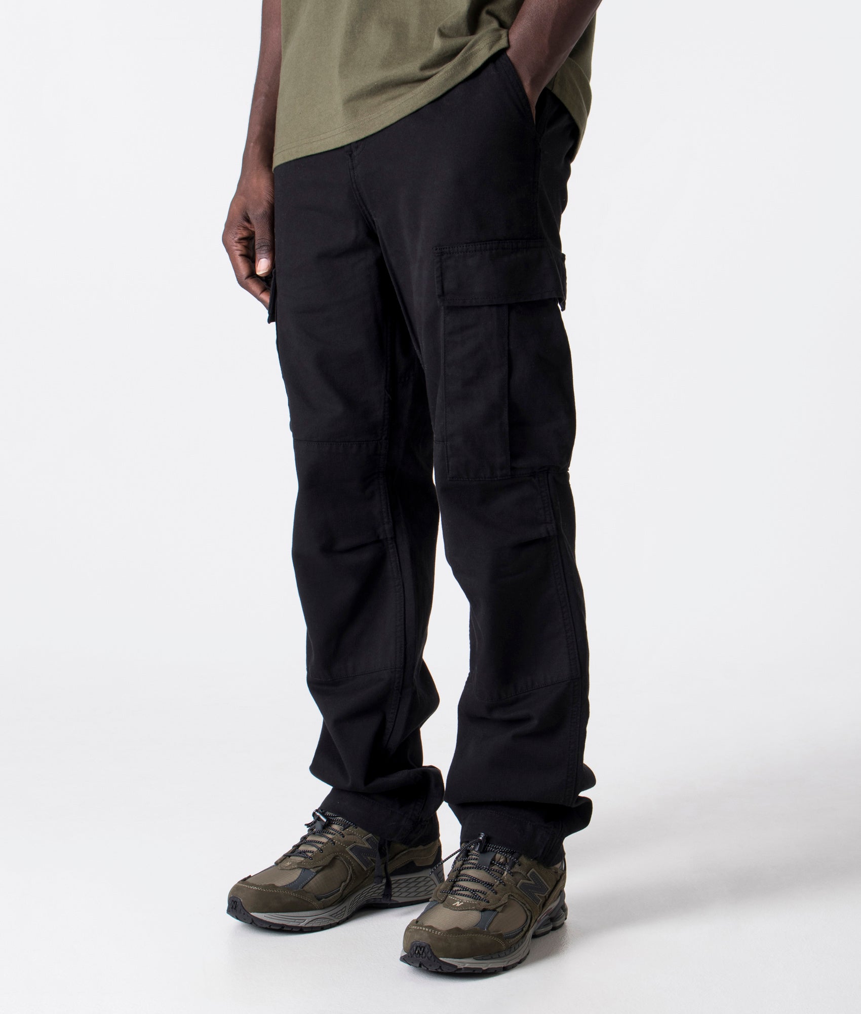 Regular-Cargo-Pants-89GD-Black-Carhartt-WIP-EQVVS-Side-Image