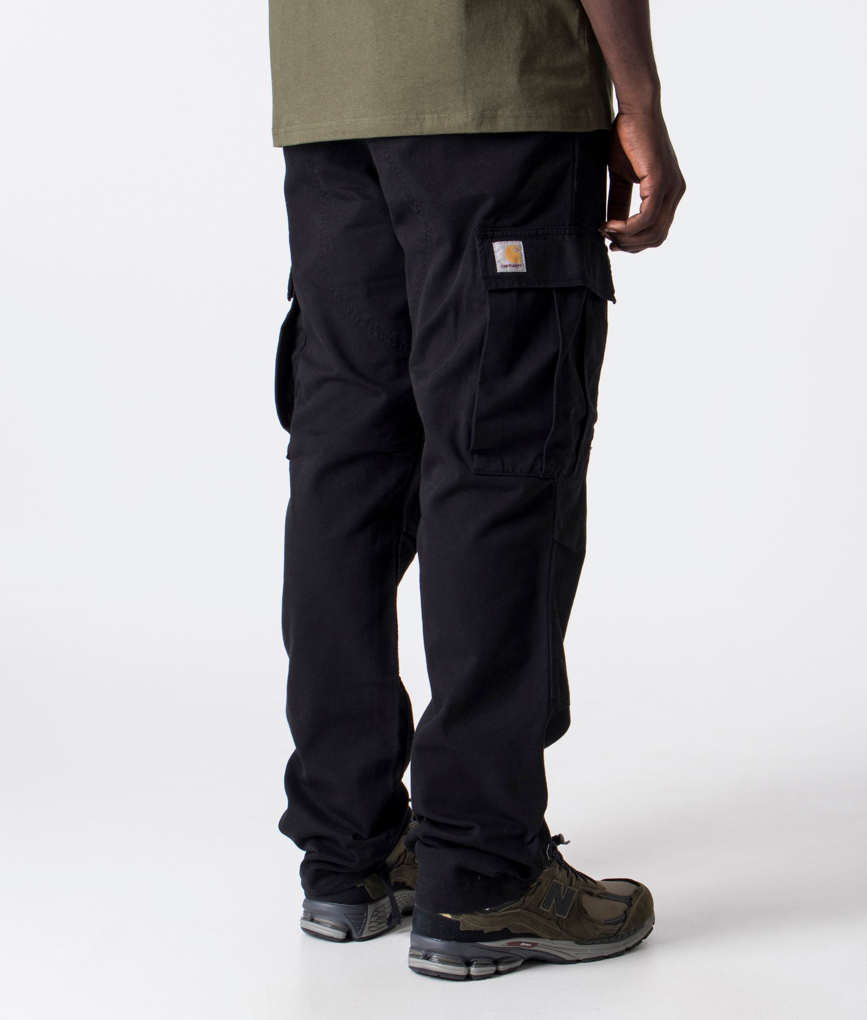 Regular-Cargo-Pants-89GD-Black-Carhartt-WIP-EQVVS-Side-Image