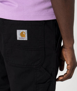 Flint Shorts in Black by Carhartt WIP. EQVVS Detail Shot.
