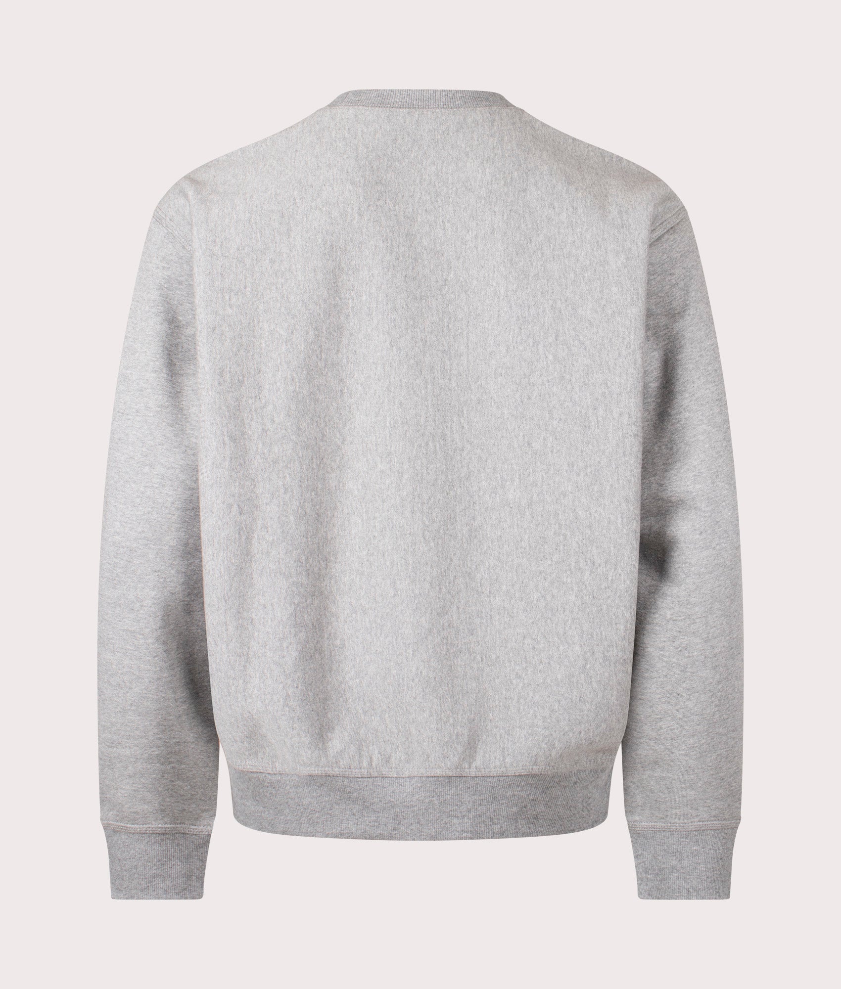 Relaxed Fit American Script Sweatshirt by Carhartt WIP in Grey Heather. Shot by EQVVS. Back shot.
