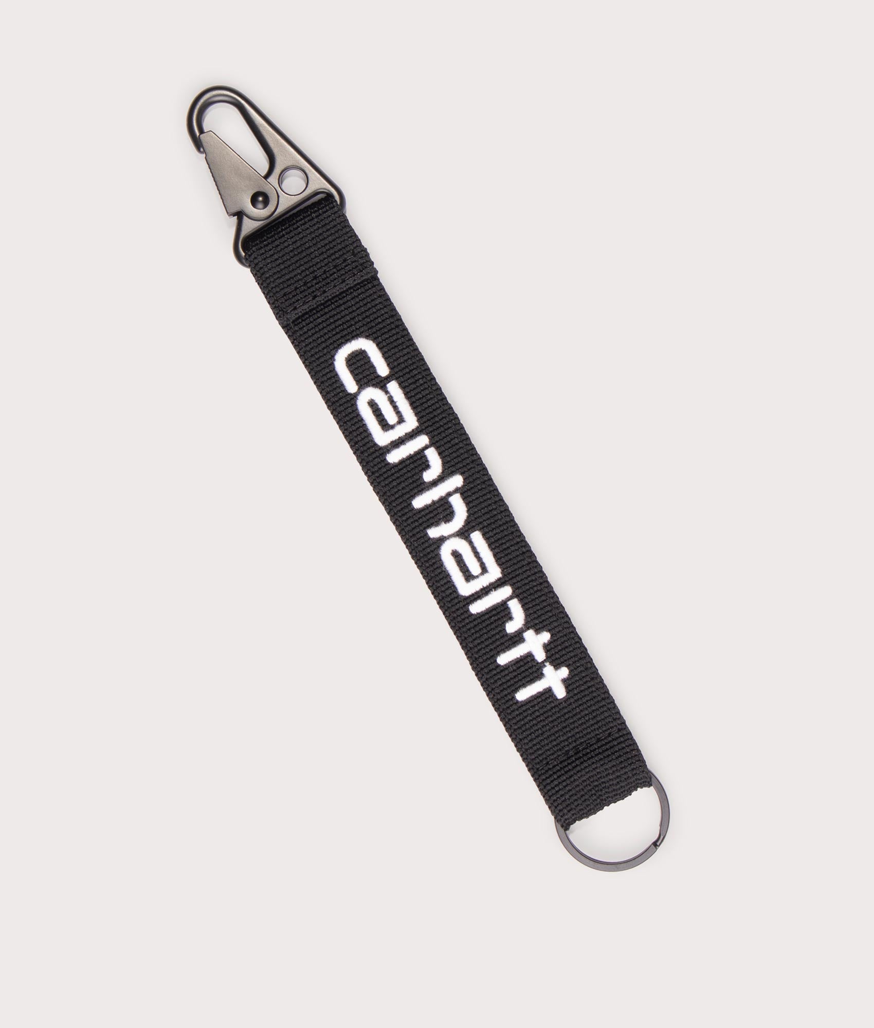 Carhartt WIP Jaden Keyholder in Black at EQVVS Menswear. Front shot.