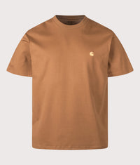 Loose Fit Chase T-Shirt: 00YXX Hamilton Brown/Gold 