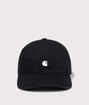 Madison Logo Cap in Black/Wax. 100% Cotton | Carhartt WIP | EQVVS | Front shot 