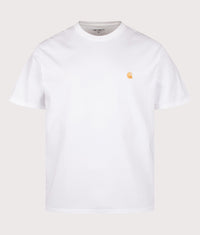 Loose Fit Chase T-Shirt: 00RXX White/Gold 