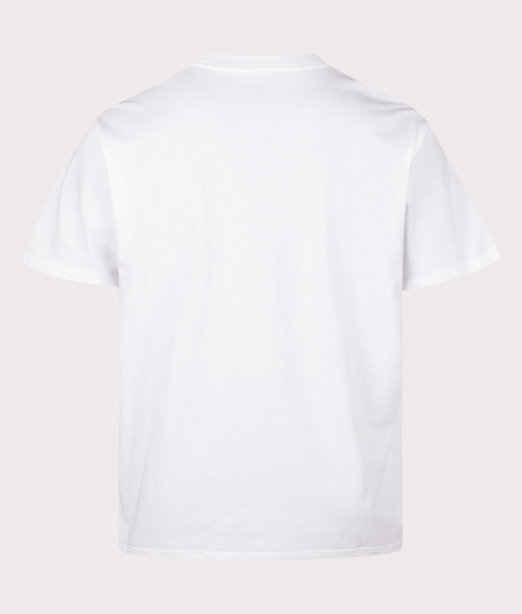 Carhartt WIP Loose Fit Script Embroidery T-Shirt in White and Black at EQVVS Menswear. Back shot.