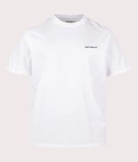Loose Fit Script Embroidery T-Shirt: 00AXX White/Black 
