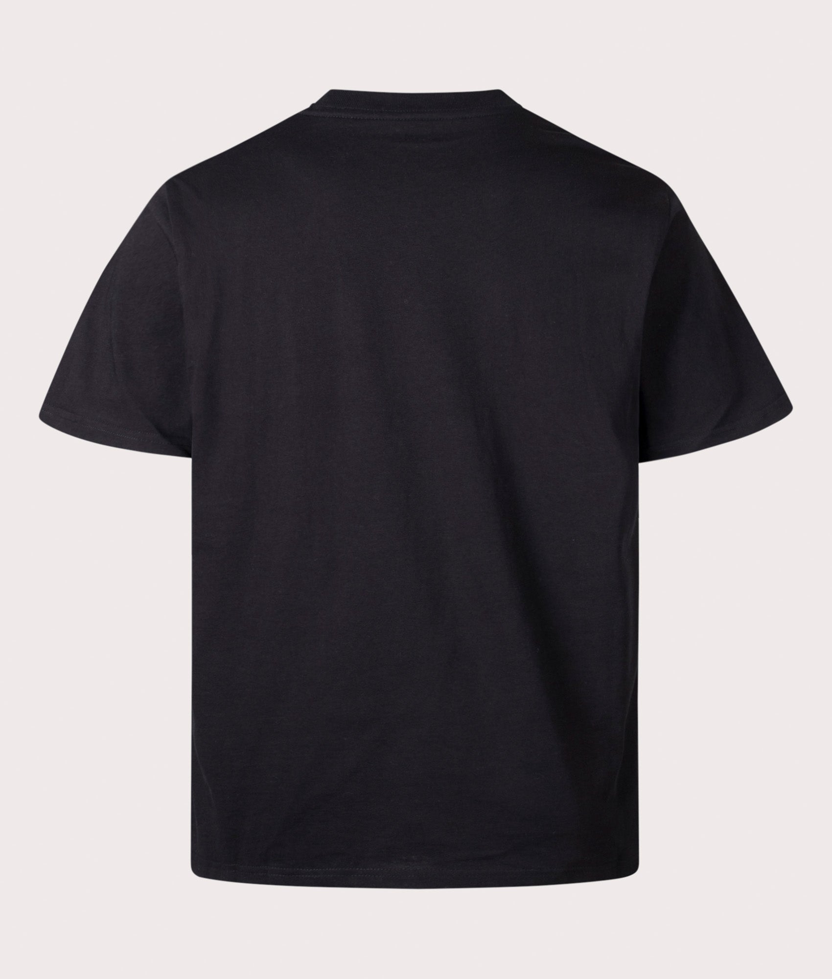 Carhartt WIP Loose Fit Script Embroidery T-Shirt in Black at EQVVS Menswear. Back shot.