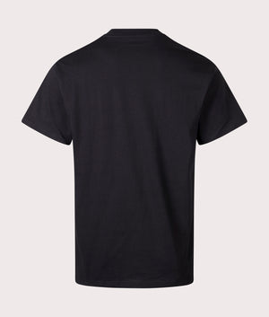 Carhartt WIP Script Embroidery T-Shirt in Black at EQVVS. Back Shot.
