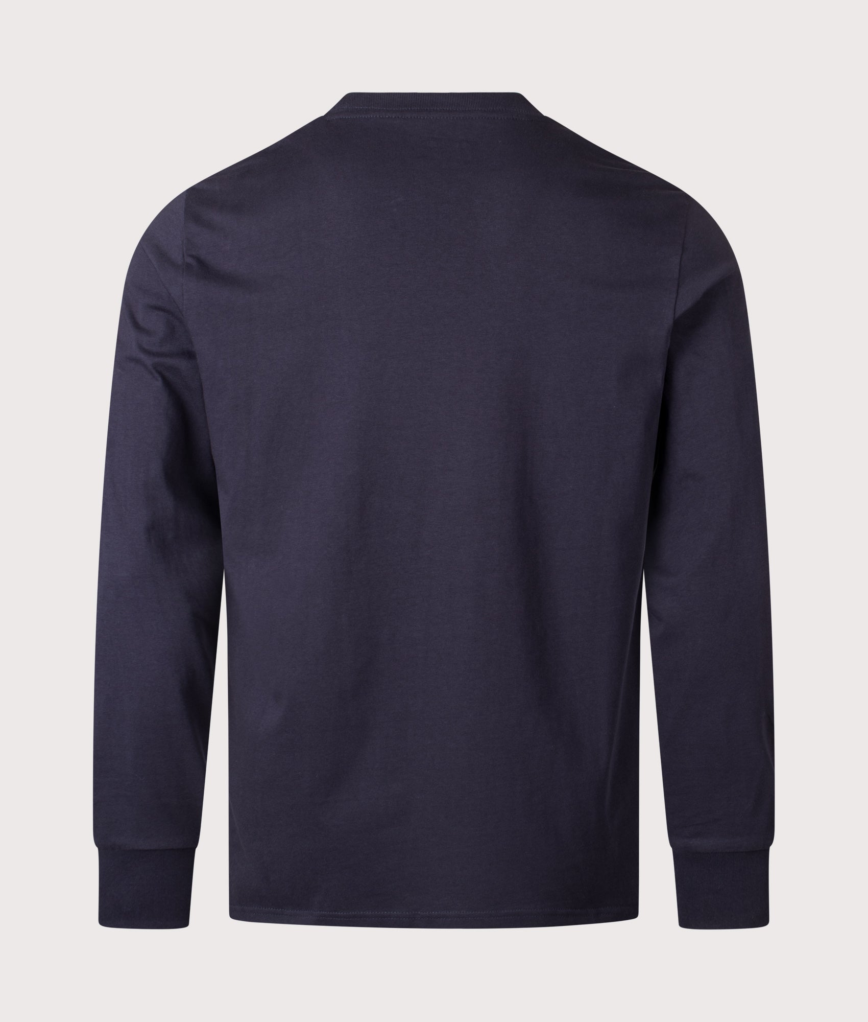 Pocket Long Sleeve T-Shirt in Dark Navy | 100% Cotton | Carhartt WIP | EQVVS | Back shot 