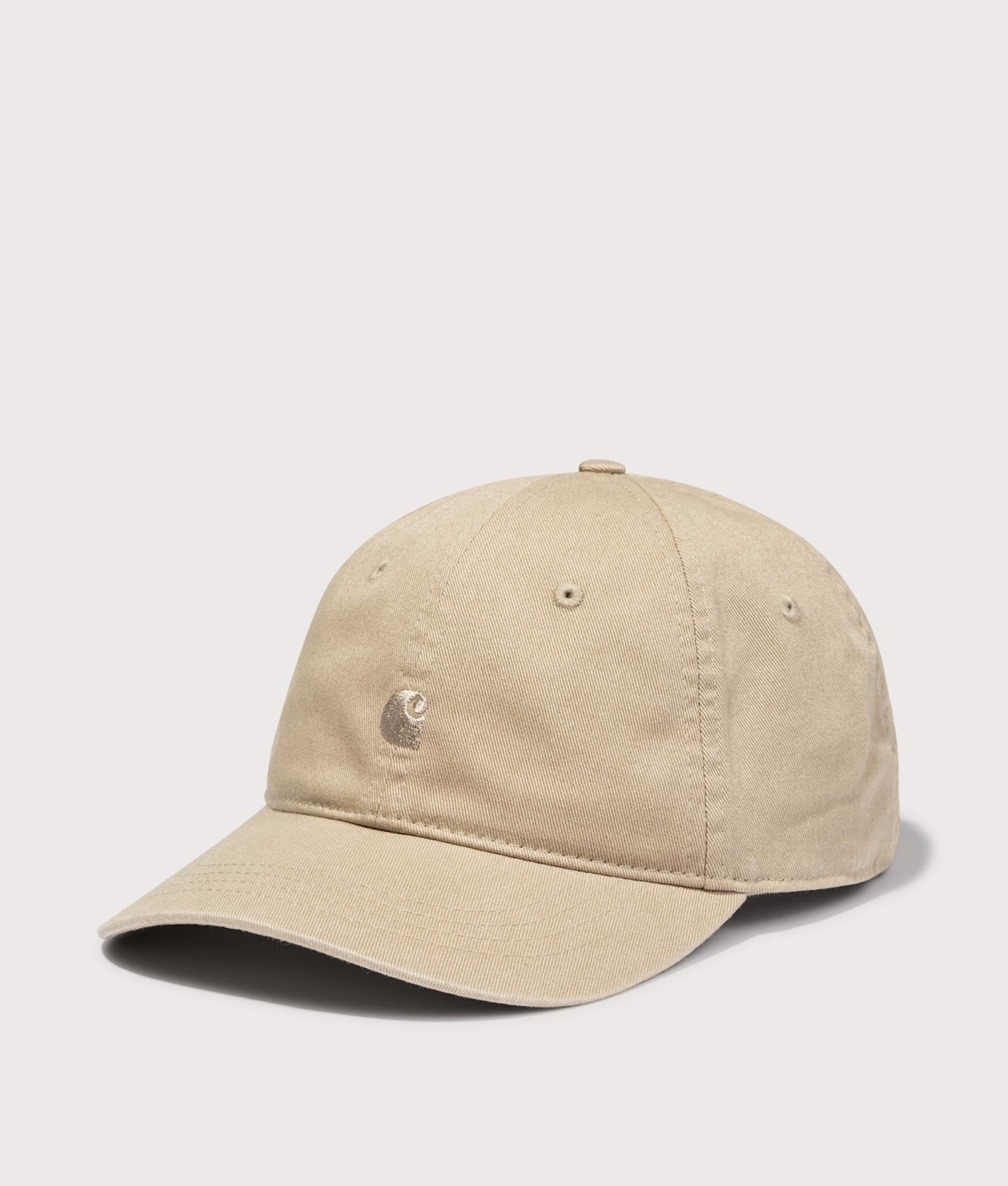 Madison Logo Cap in Wall | 100% Cotton | Carhartt WIP | EQVVS | Front angle shot 