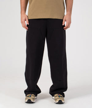 Relaxed Fit Double Knee Sweat Pants in Black | Carhartt WIP | EQVVS | Front model shot 