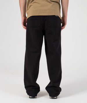 Relaxed Fit Double Knee Sweat Pants in Black | Carhartt WIP | EQVVS | Back model shot 