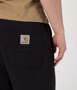 Relaxed Fit Double Knee Sweat Pants in Black | Carhartt WIP | EQVVS | Back model detail shot 