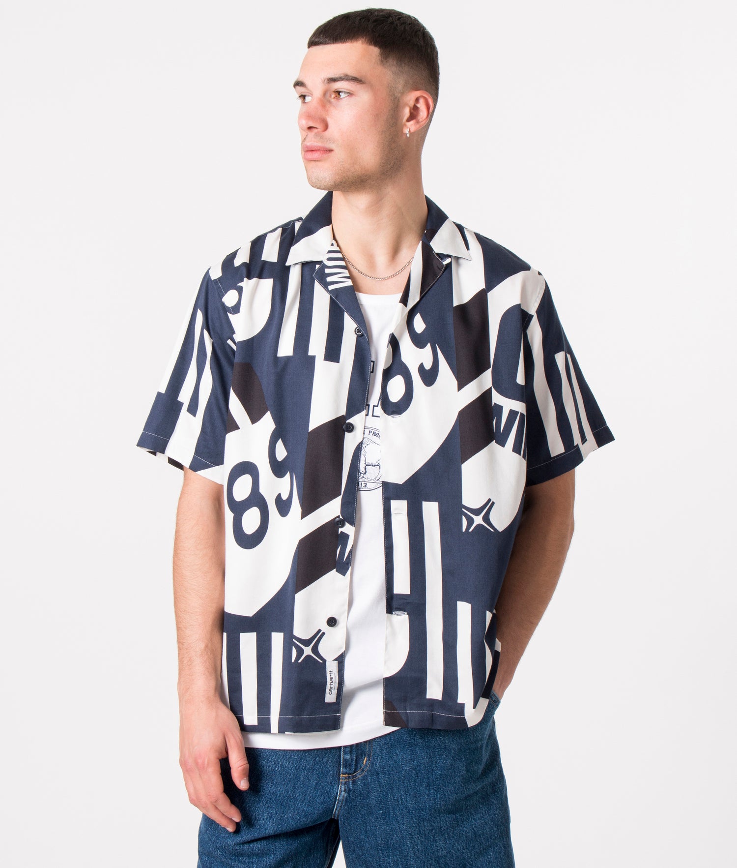 ★2023SS新作★CARHARTT★S/S MARINA SHIRT Short Sleeve Marina Shirt Marina Print/Blue | Carhartt WIP