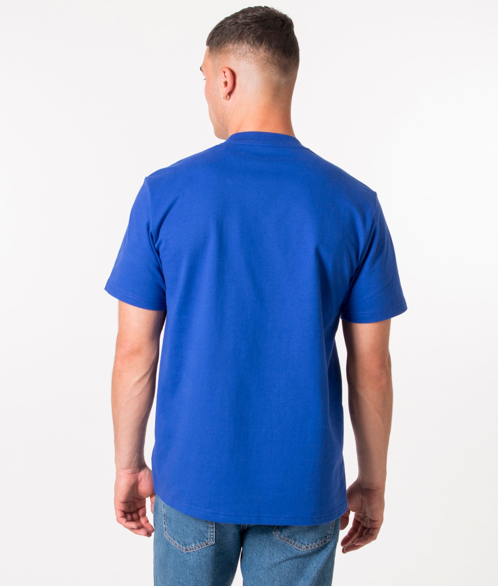 University-Script-T-Shirt-Lazurite/White-Carhartt-WIP-EQVVS
