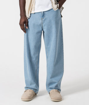 Relaxed Fit Brandon Jeans in Blue by Carhartt WIP. EQVVS Front Angle Shot.