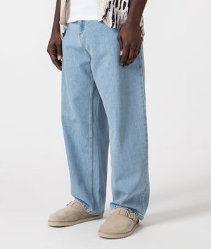 Relaxed Fit Brandon Jeans in Blue by Carhartt WIP. EQVVS Side Angle Shot.