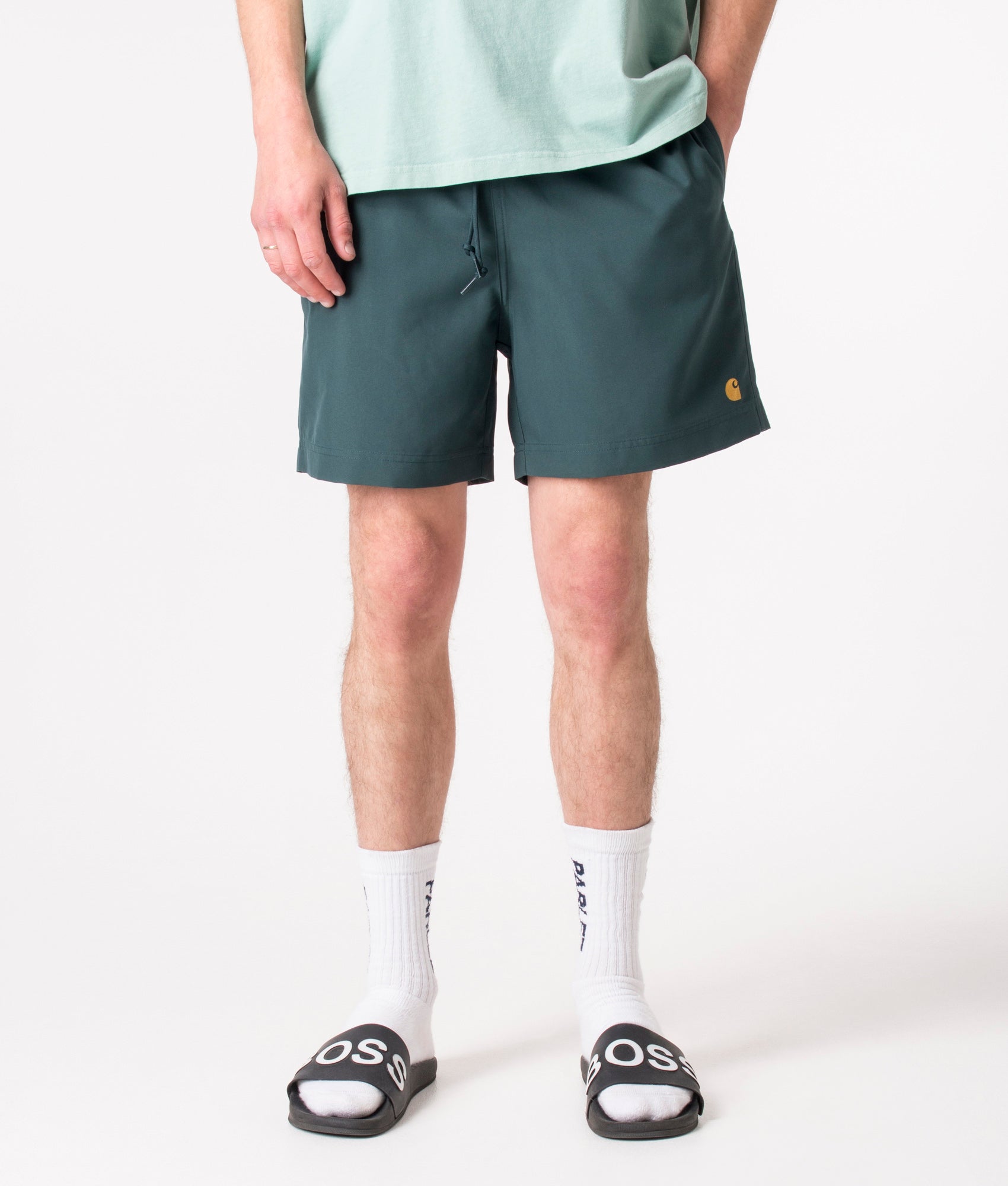 Regular-Fit-Chase-Swim-Trunks-Botanic/Gold-Carhartt-WIP-EQVVS