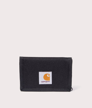 Carhartt Alec Wallet in 89xx black front shot at EQVVS