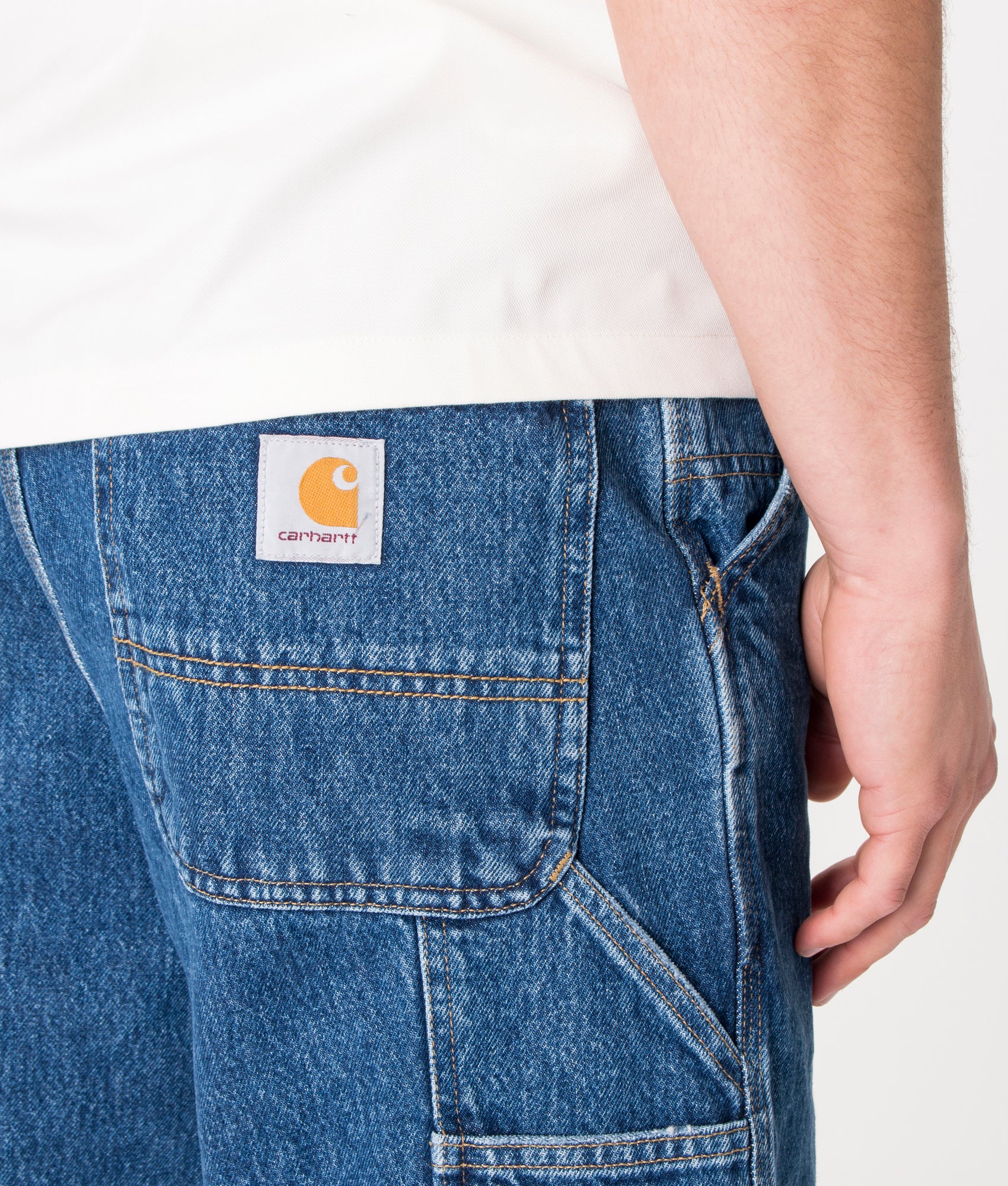 Relaxed-Fit-Single-Knee-Shorts-Blue-Carhartt-WIP-EQVVS