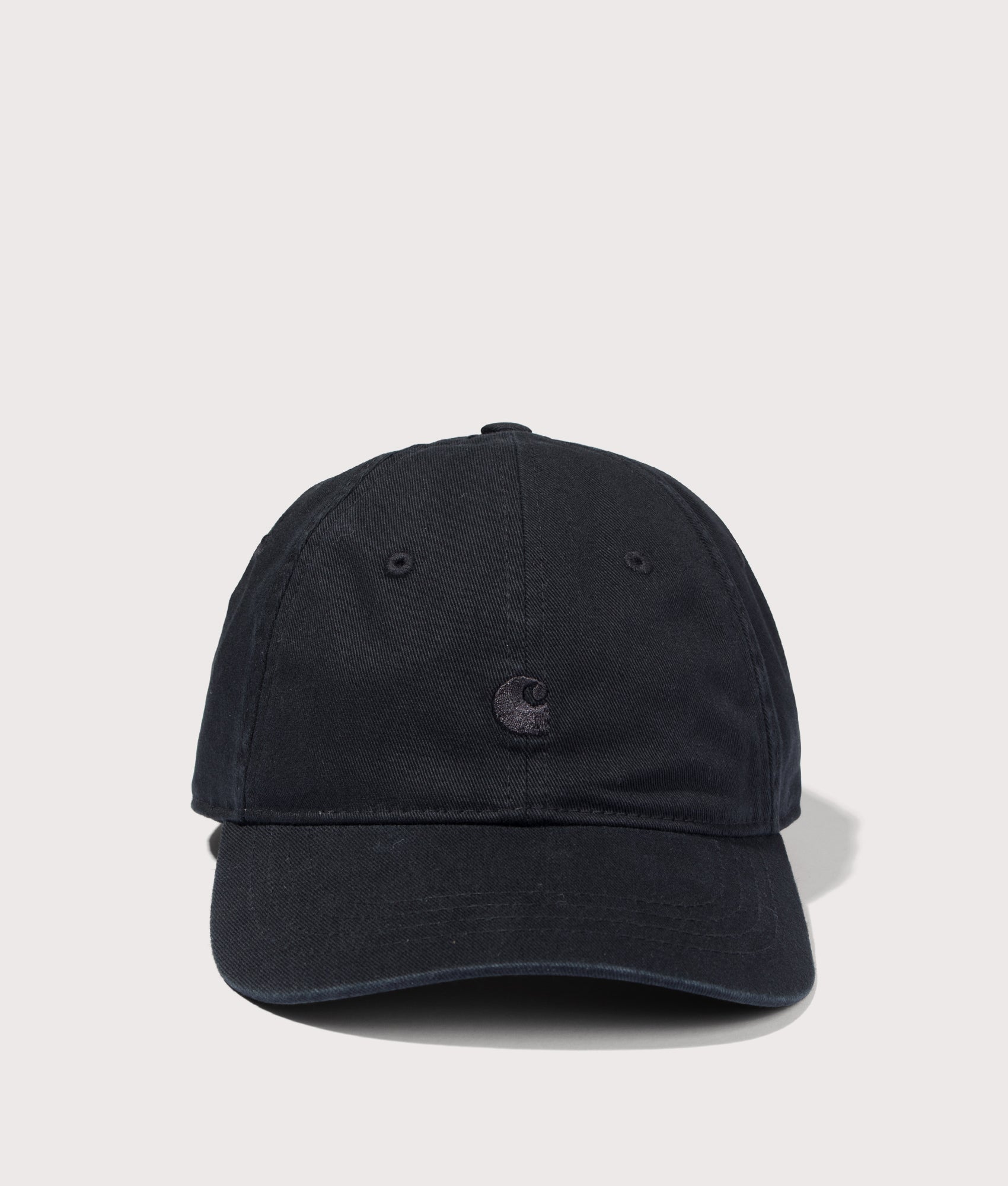 Madison Logo Cap in Black | Carhartt WIP | EQVVS | Front shot