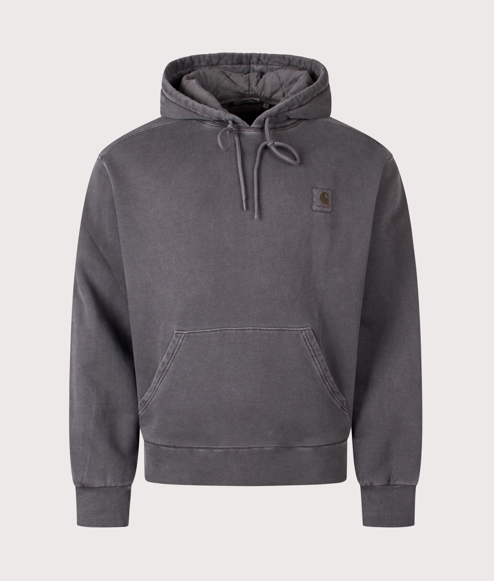 Carhartt WIP Oversized Nelson Hoodie  in Black at EQVVS Menswear. Front shot.