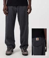 Loose Tapered Fit Landon Jeans: 8960 Black - Heavy Stone Wash 