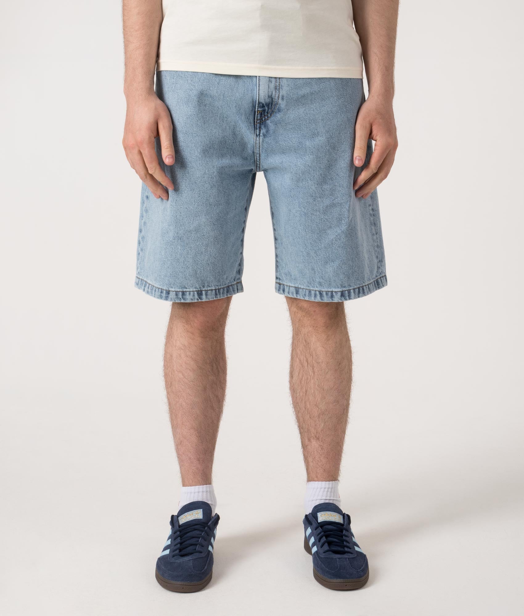 Relaxed Fit Landon Shorts. Shot by EQVVS. Model Front Shot.